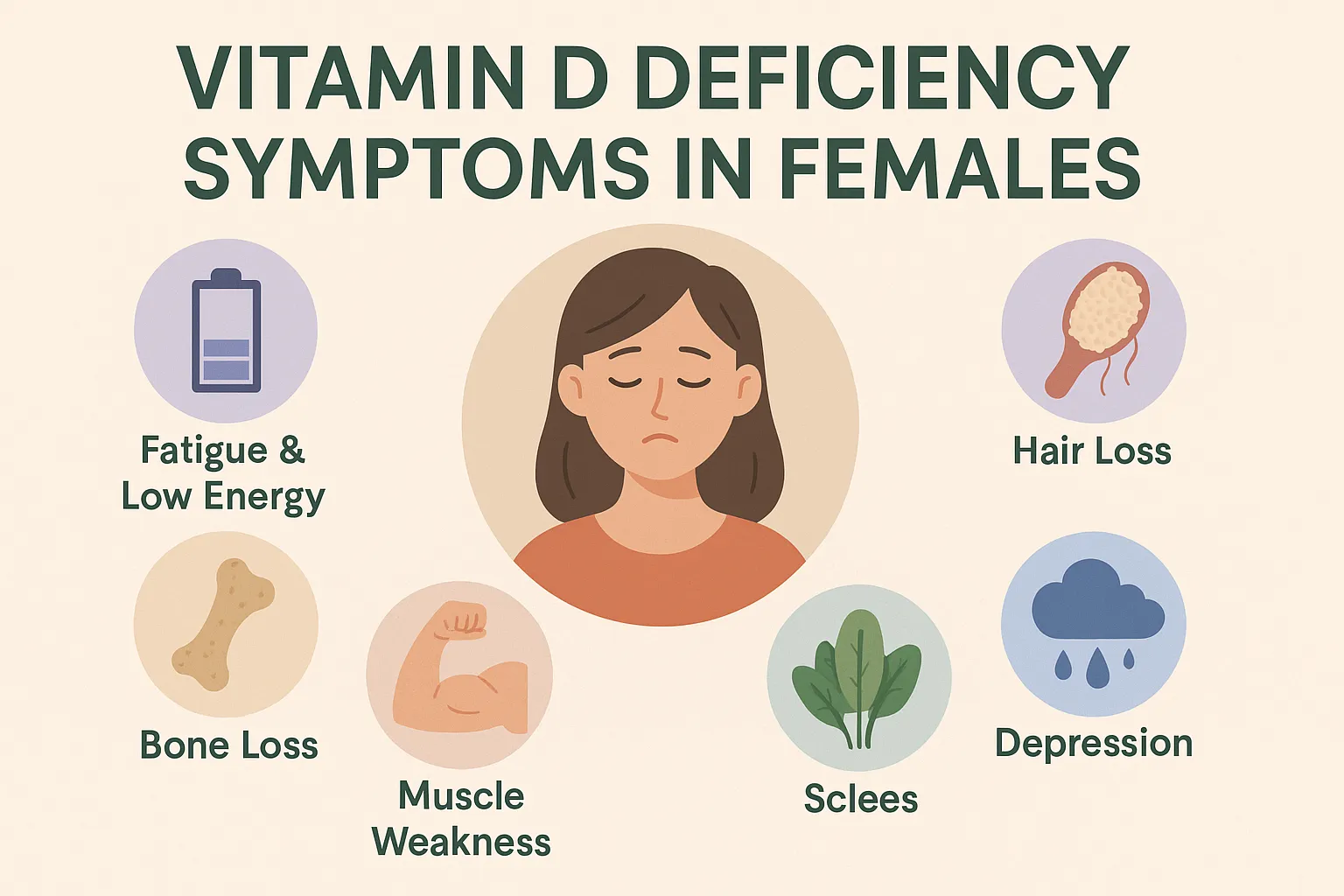 vitamin d deficiency symptoms in females infographic